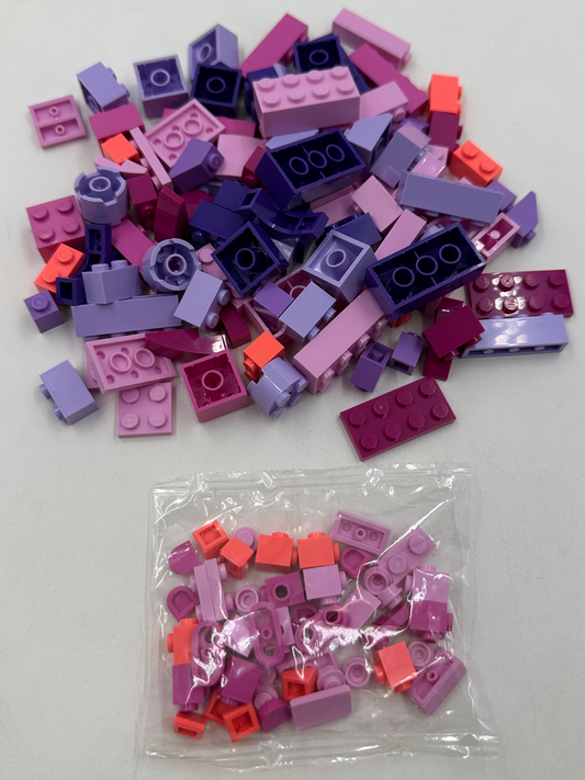 NEW LEGO Assorted Bulk Brick Pack: Pink + Purple