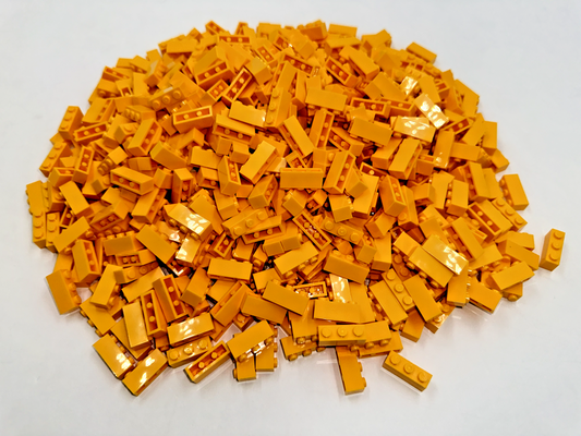 LEGO Pack of 100x New Bright Light Orange Brick 1 x 3 BULK BRICKS