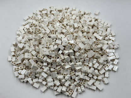 LEGO Pack of 100x New White Brick 1 x 2 BULK BRICKS