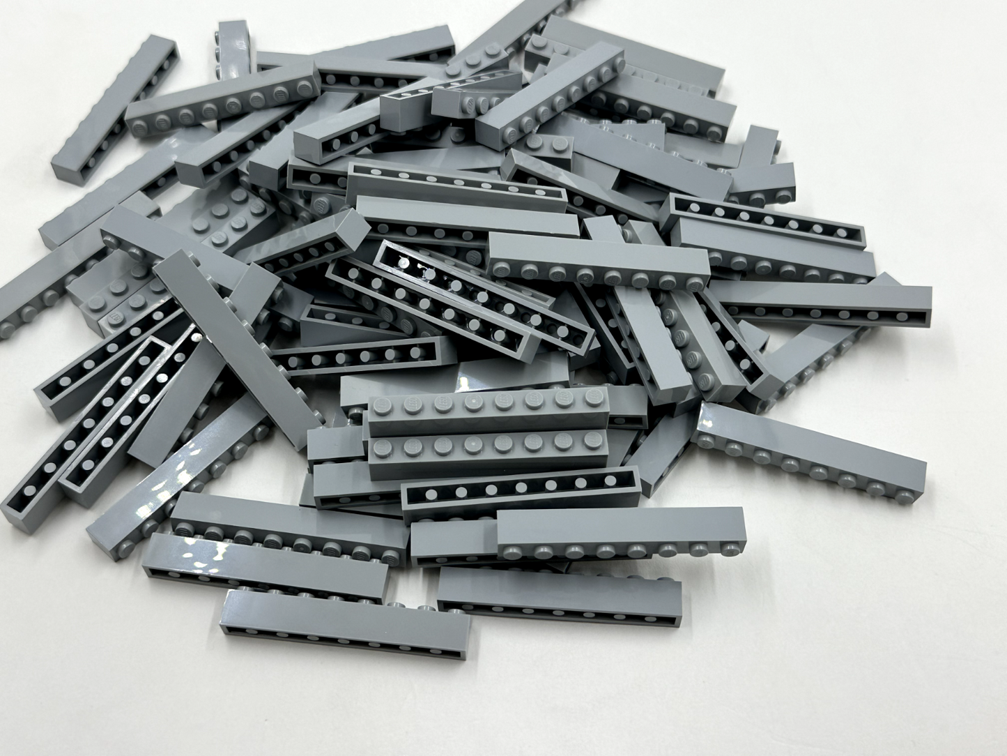 LEGO Pack of 200x New Light Bluish Gray Brick 1 x 8 BULK BRICKS