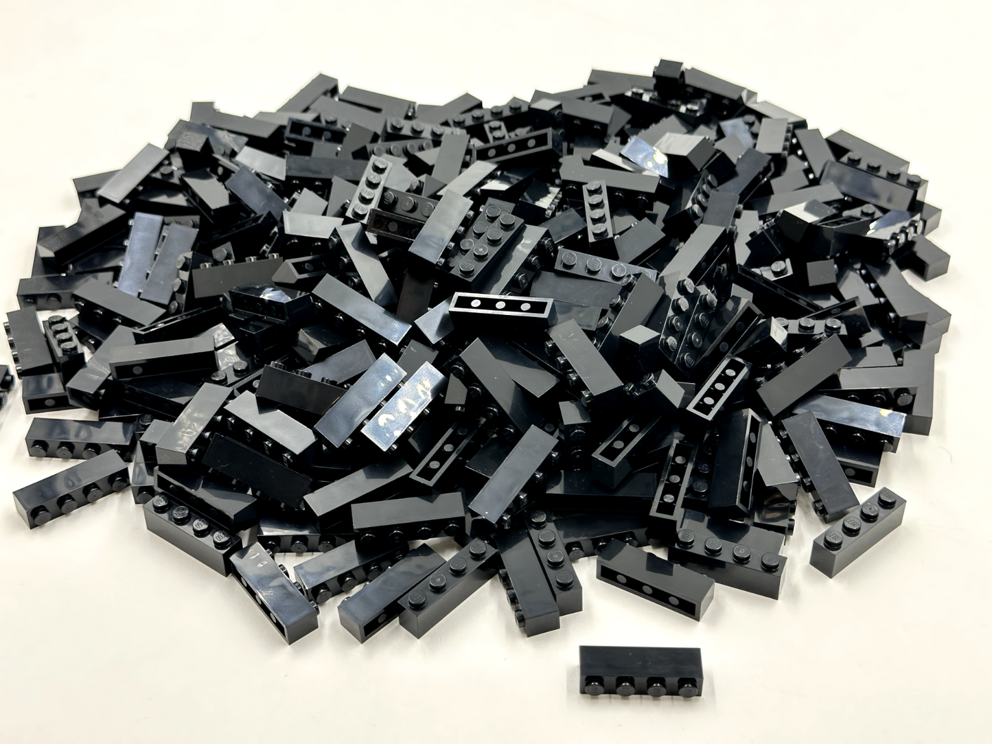 LEGO Pack of 100x New Black Brick 1 x 4 BULK BRICKS