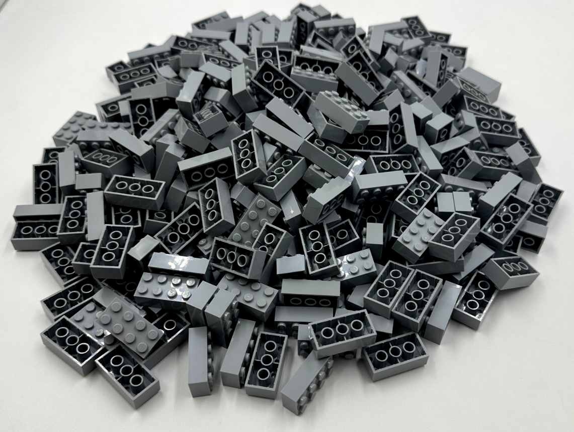 LEGO Pack of 200x New Light Bluish Gray Brick 2 x 4  BULK BRICKS