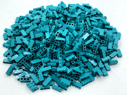 LEGO Pack of 100x New Dark Turquoise Brick 1 x 3 BULK BRICKS