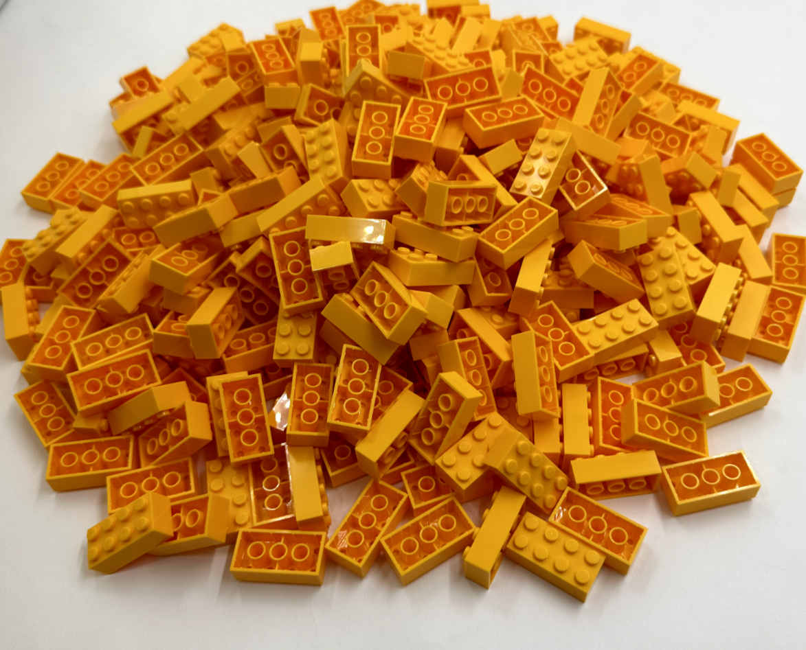 LEGO Pack of 100x New Bright Light Orange Brick 2 x 4  BULK BRICKS