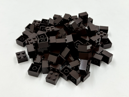 LEGO Pack of 200x New Dark Brown Brick 2 x 2  BULK BRICKS