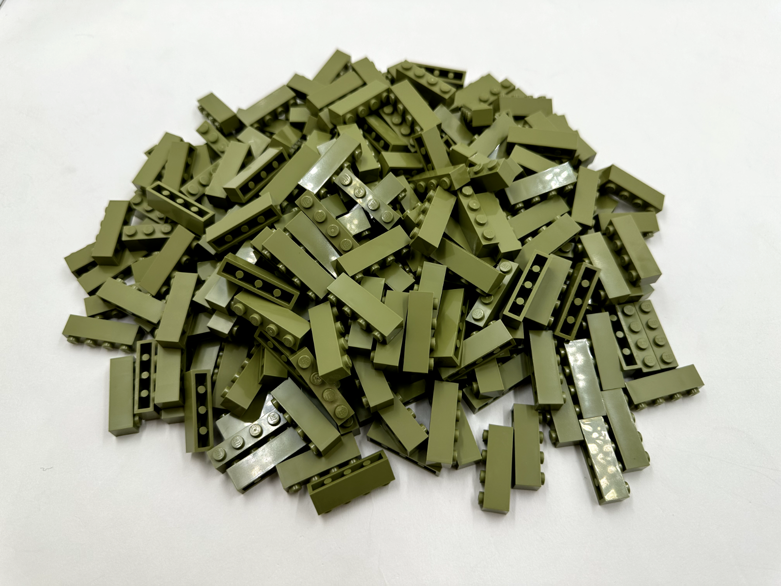 LEGO Pack of 200x New Olive Green Brick 1 x 4 BULK BRICKS