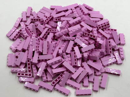 LEGO Pack of 100x New Bright Pink Brick 1 x 4 BULK BRICKS