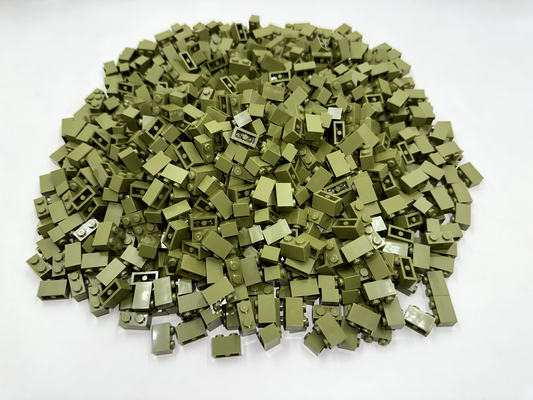 LEGO Pack of 200x New Olive Green Brick 1 x 2 BULK BRICKS