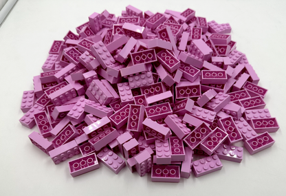 LEGO Pack of 100x New Bright Pink Brick 2 x 4  BULK BRICKS