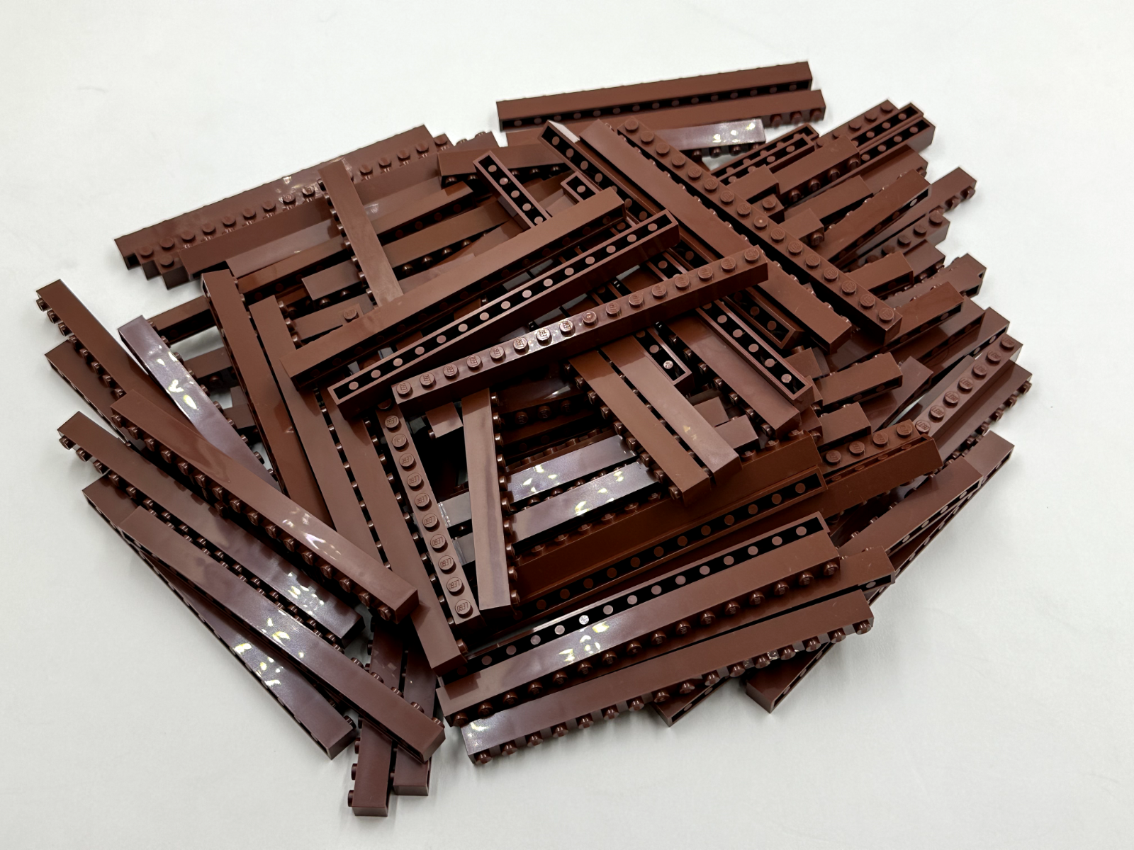 LEGO Pack of 200x New Reddish Brown Brick 1 x 16 BULK BRICKS