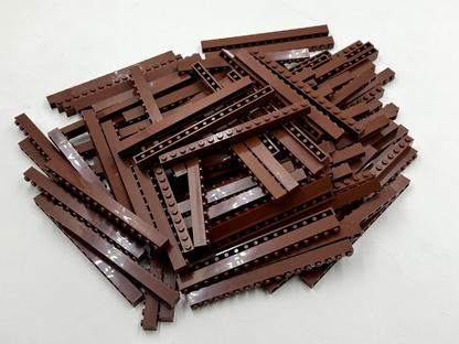 LEGO Pack of 200x New Reddish Brown Brick 1 x 16 BULK BRICKS