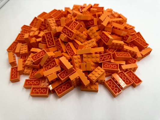LEGO Pack of 200x New Orange Brick 2 x 4  BULK BRICKS