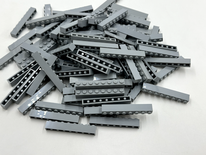 LEGO Pack of 100x New Light Bluish Gray Brick 1 x 8 BULK BRICKS