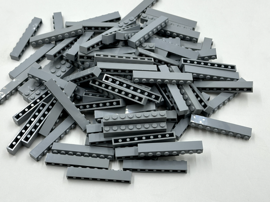 LEGO Pack of 100x New Light Bluish Gray Brick 1 x 8 BULK BRICKS
