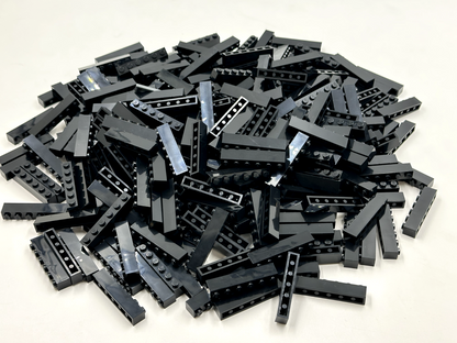 LEGO Pack of 100x New Black Brick 1 x 6 BULK BRICKS