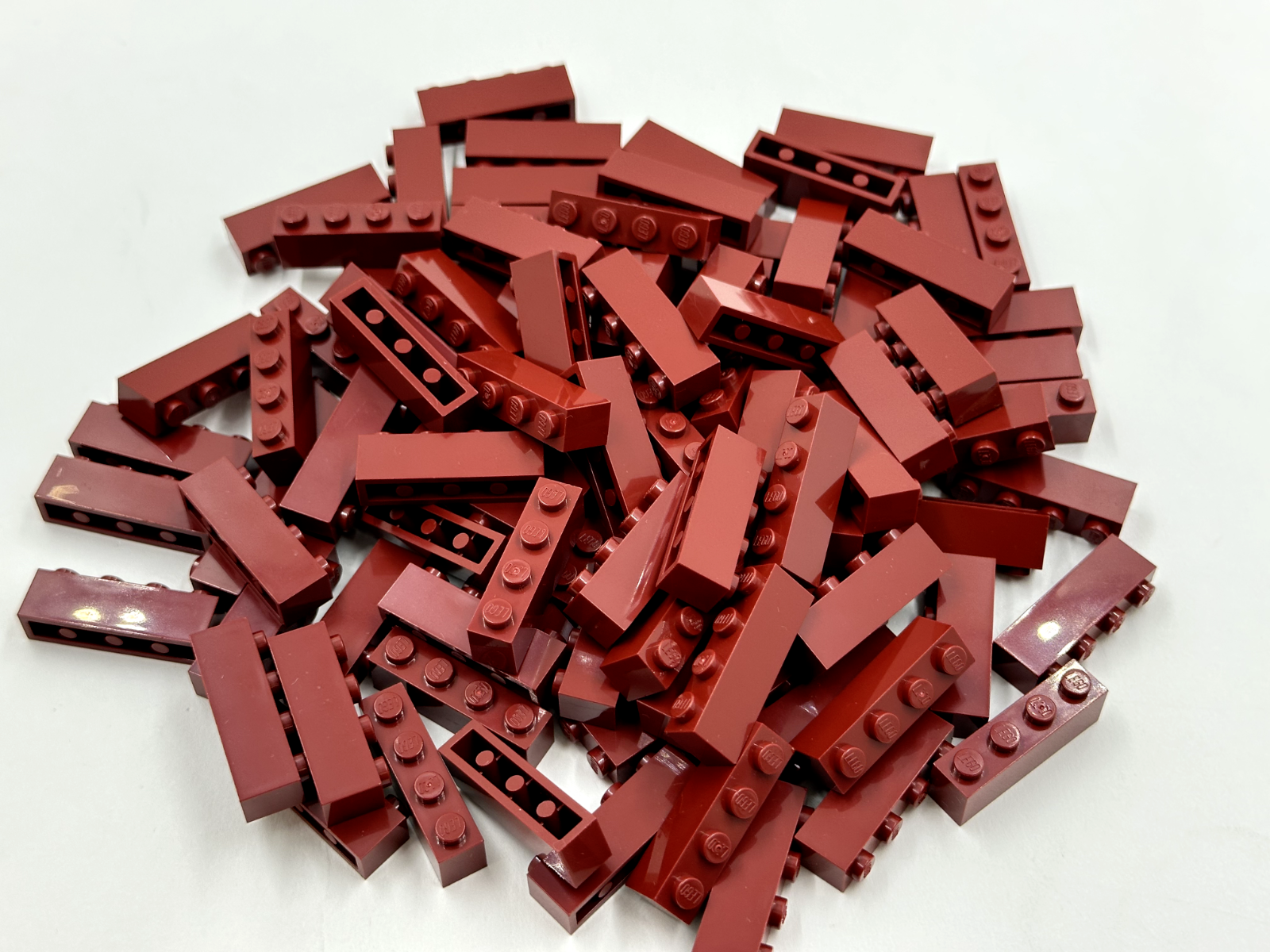 LEGO Pack of 100x New Dark Red Brick 1 x 4 BULK BRICKS