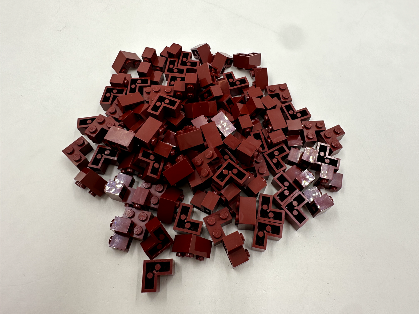 LEGO Pack of 200x New Dark Red Brick 2 x 2 Corner  BULK BRICKS