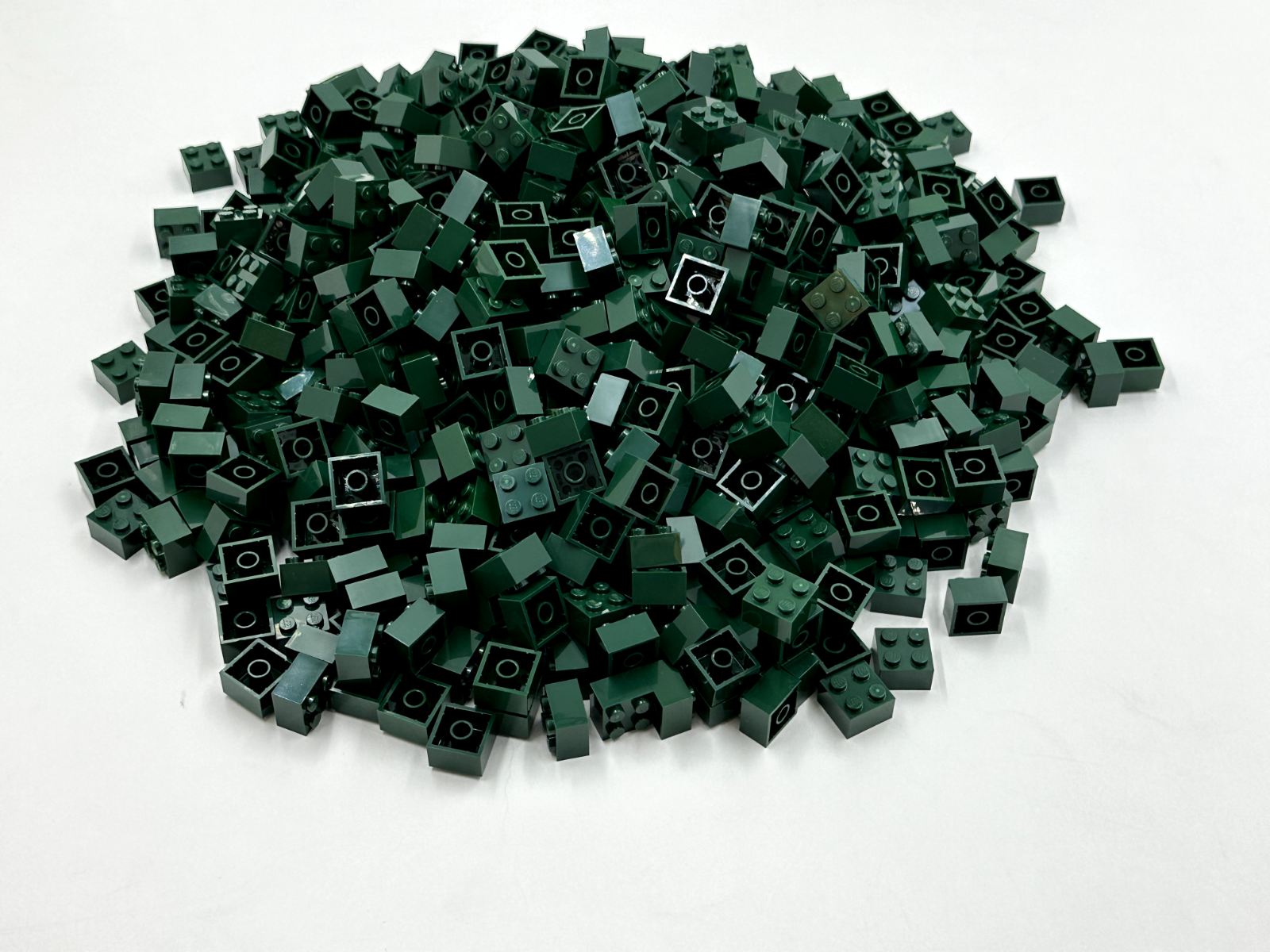 LEGO Pack of 100x New Dark Green Brick 2 x 2  BULK BRICKS