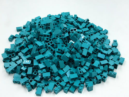 LEGO Pack of 100x New Dark Turquoise Brick 1 x 2 BULK BRICKS