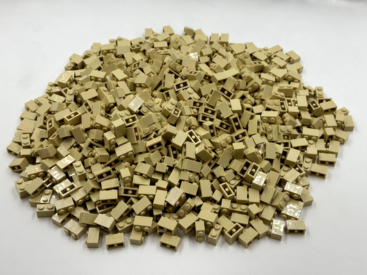 LEGO Pack of 200x New Tan Brick 1 x 2 BULK BRICKS