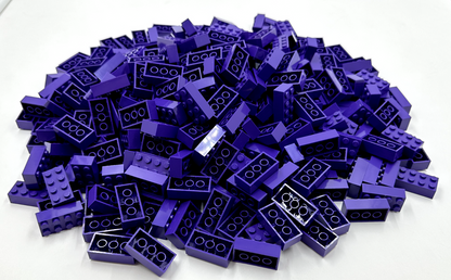 LEGO Pack of 200x New Dark Purple Brick 2 x 4  BULK BRICKS