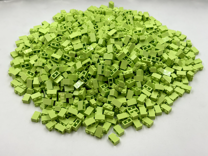 LEGO Pack of 200x New Yellowish Green Brick 1 x 2 BULK BRICKS