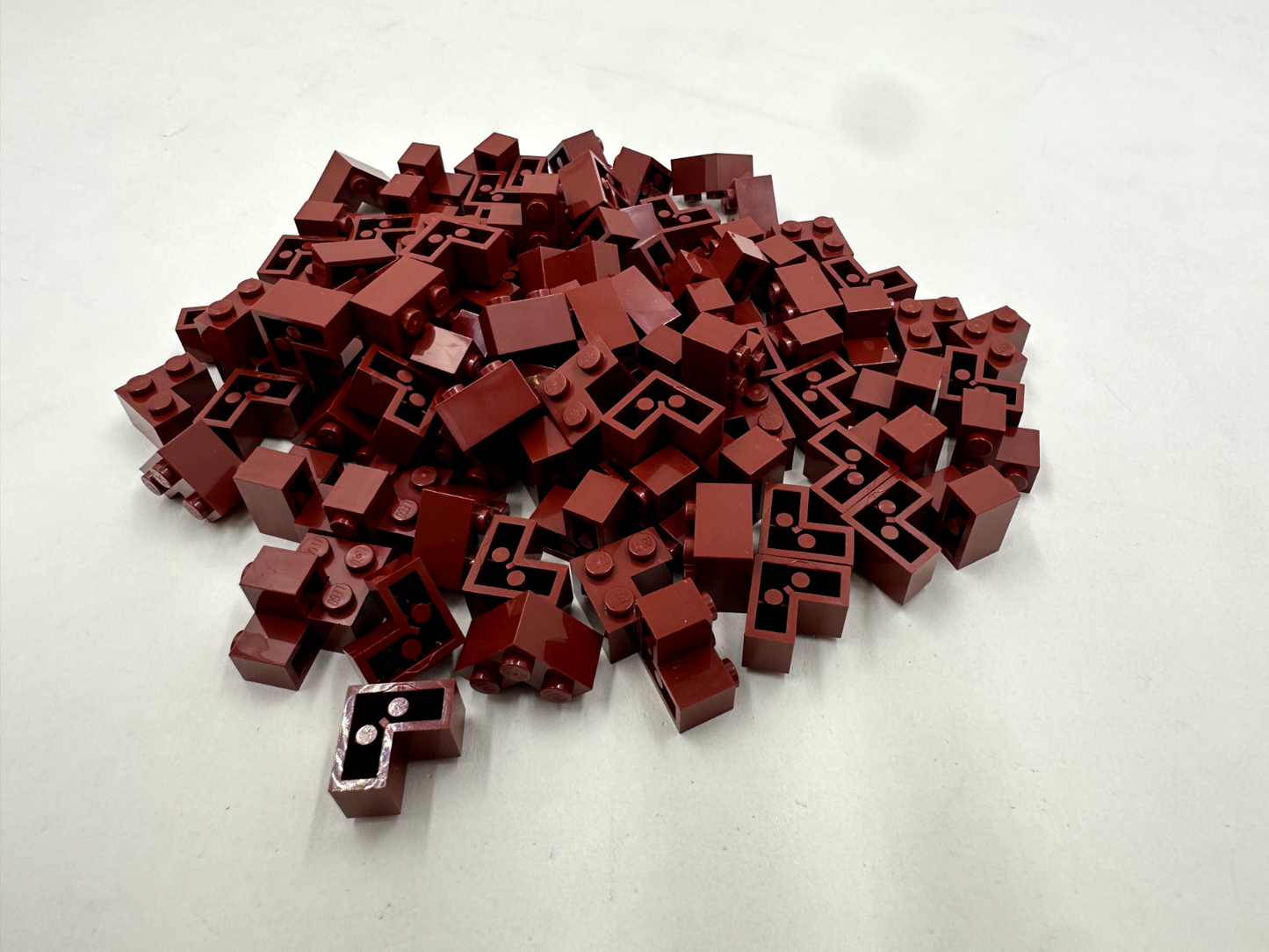 LEGO Pack of 100x New Dark Red Brick 2 x 2 Corner  BULK BRICKS