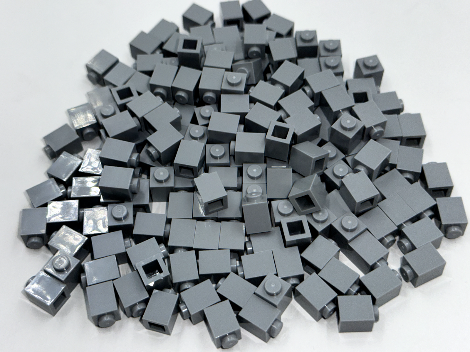 LEGO Pack of 100x New Light Bluish Gray Brick 1 x 1  BULK BRICKS