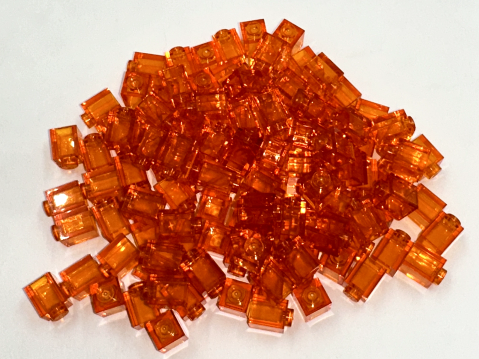 LEGO Pack of 200x New Trans-Orange Brick 1 x 1  BULK BRICKS