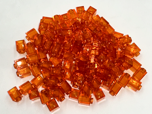 LEGO Pack of 200x New Trans-Orange Brick 1 x 1  BULK BRICKS