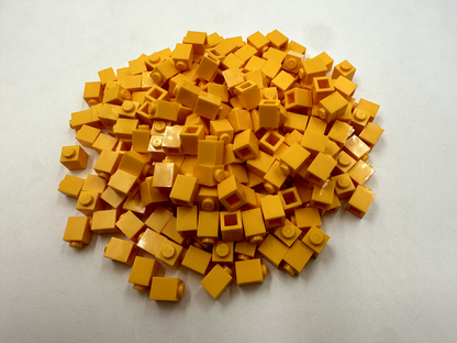 LEGO Pack of 100x New Bright Light Orange Brick 1 x 1  BULK BRICKS