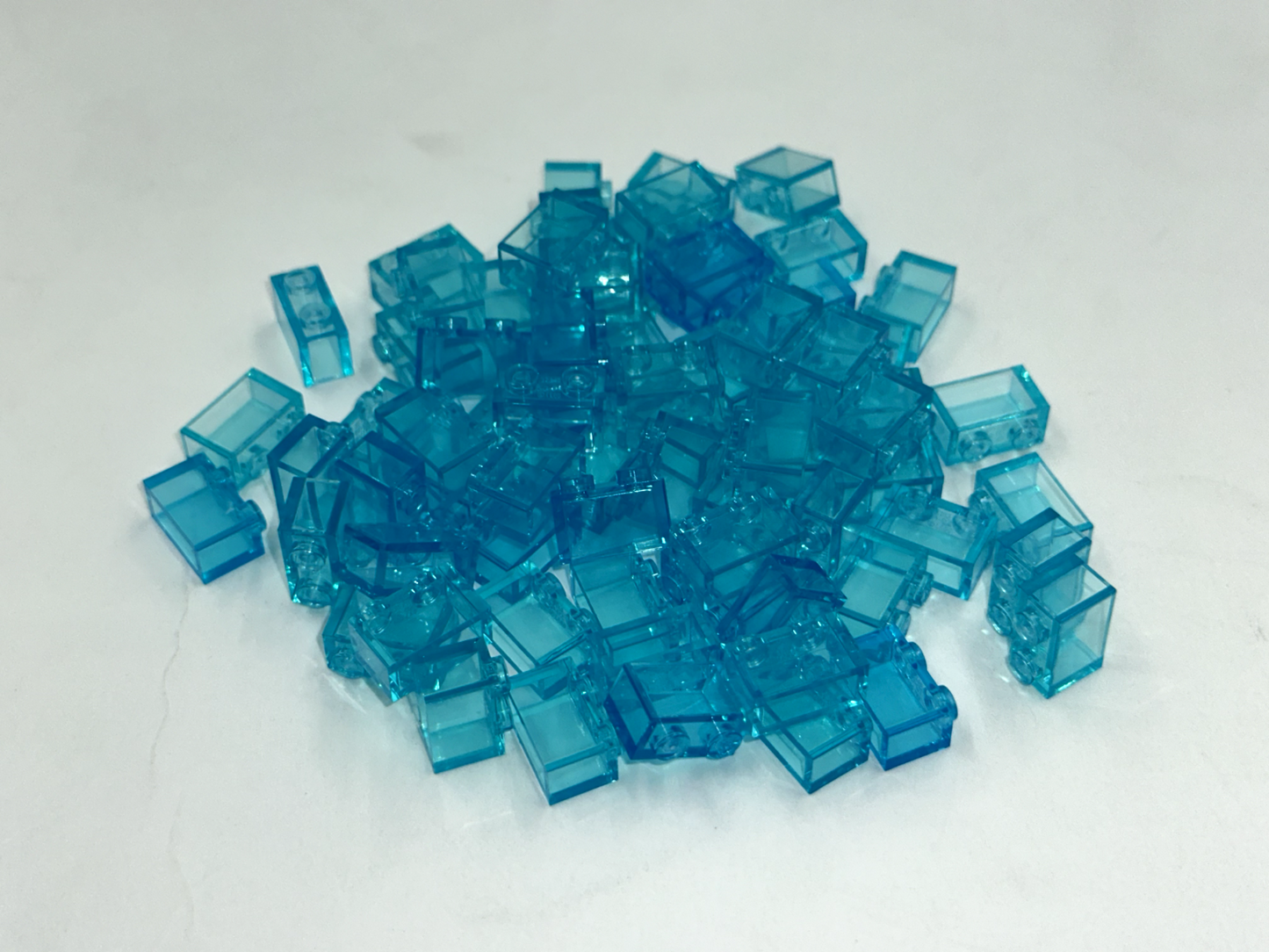 LEGO Pack of 200x New Trans-Light Blue Brick 1 x 2 BULK BRICKS