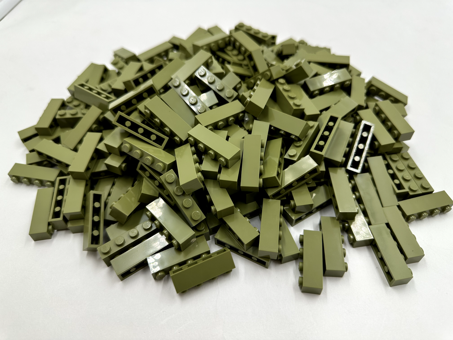 LEGO Pack of 200x New Olive Green Brick 1 x 4 BULK BRICKS