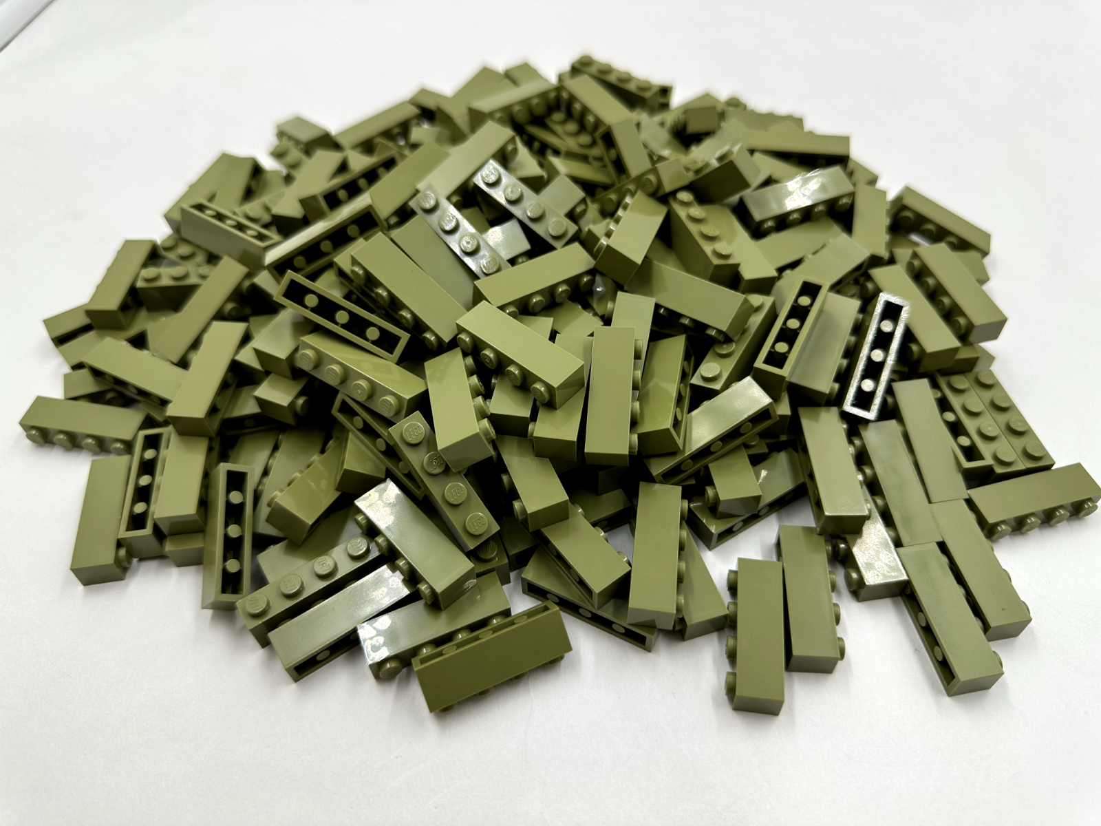 LEGO Pack of 200x New Olive Green Brick 1 x 4 BULK BRICKS