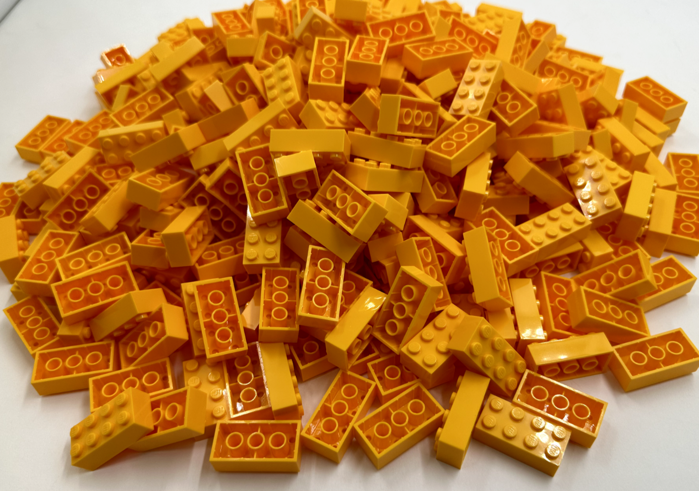 LEGO Pack of 100x New Bright Light Orange Brick 2 x 4  BULK BRICKS