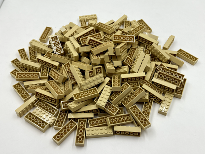 LEGO Pack of 100x New Tan Brick 2 x 6  BULK BRICKS