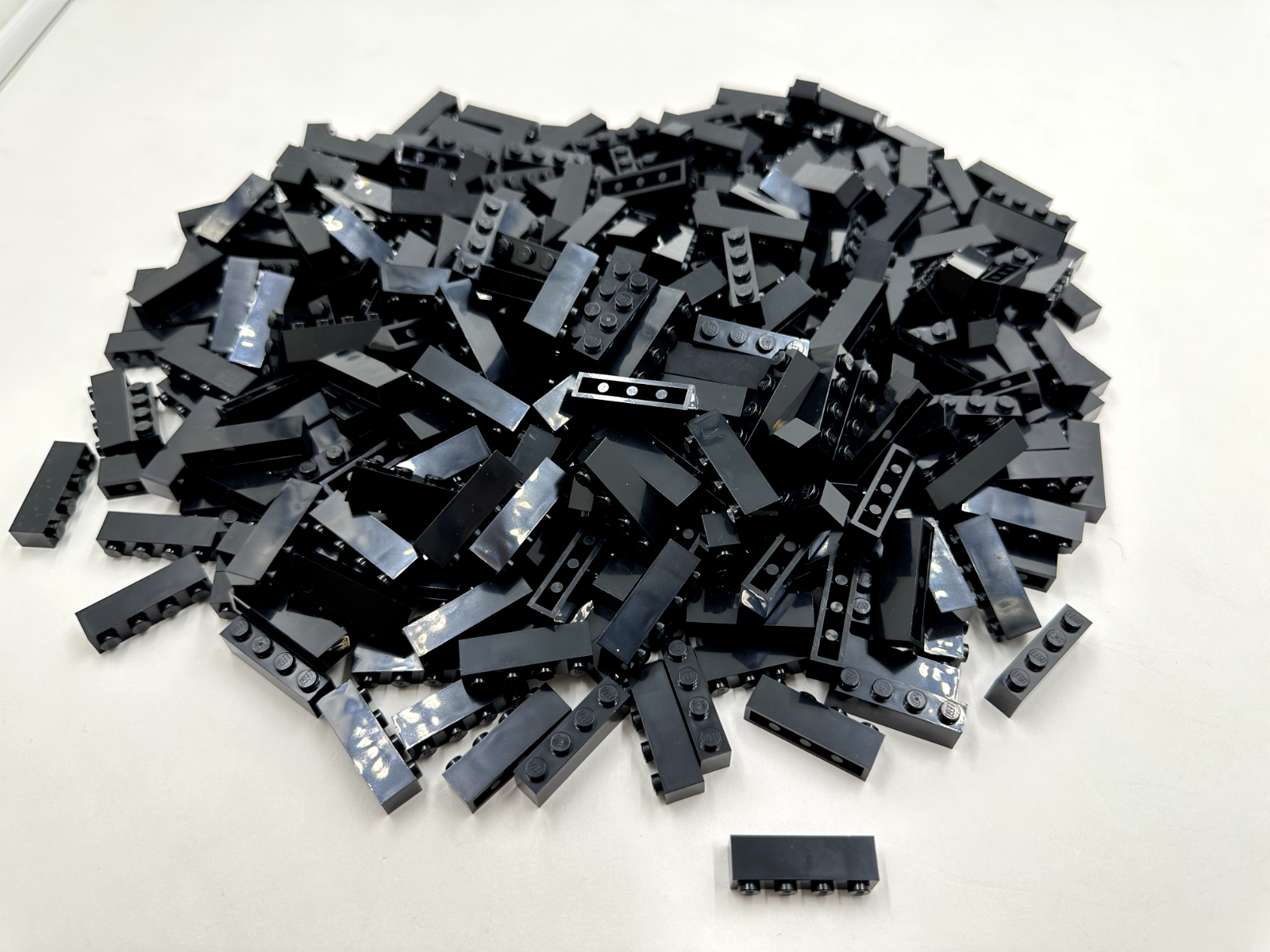 LEGO Pack of 100x New Black Brick 1 x 4 BULK BRICKS