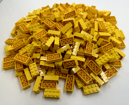 LEGO Pack of 100x New Yellow Brick 2 x 4  BULK BRICKS