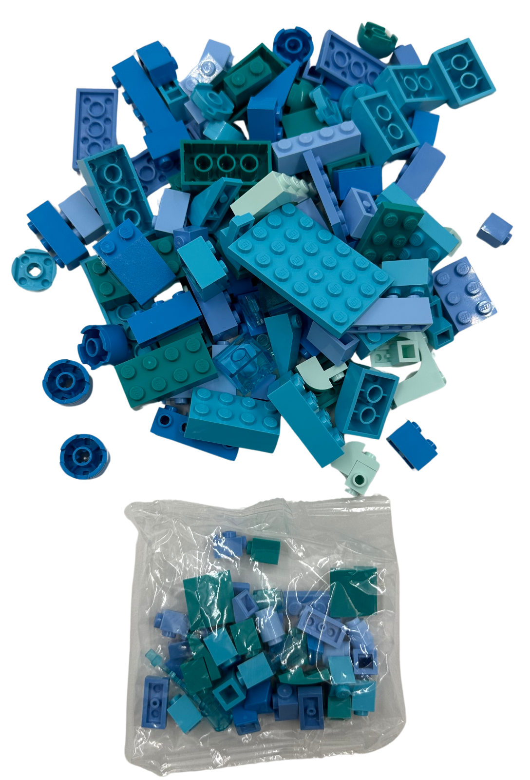 NEW LEGO Assorted Bulk Brick Pack: Light Blue
