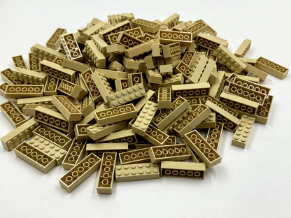 LEGO Pack of 100x New Tan Brick 2 x 6  BULK BRICKS