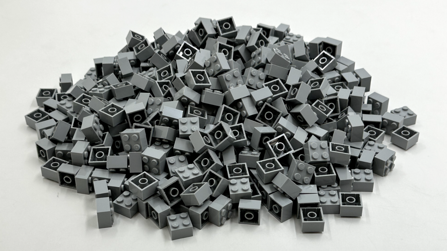 LEGO Pack of 100x New Light Bluish Gray Brick 2 x 2  BULK BRICKS