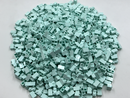 LEGO Pack of 100x New Light Aqua Brick 1 x 2 BULK BRICKS