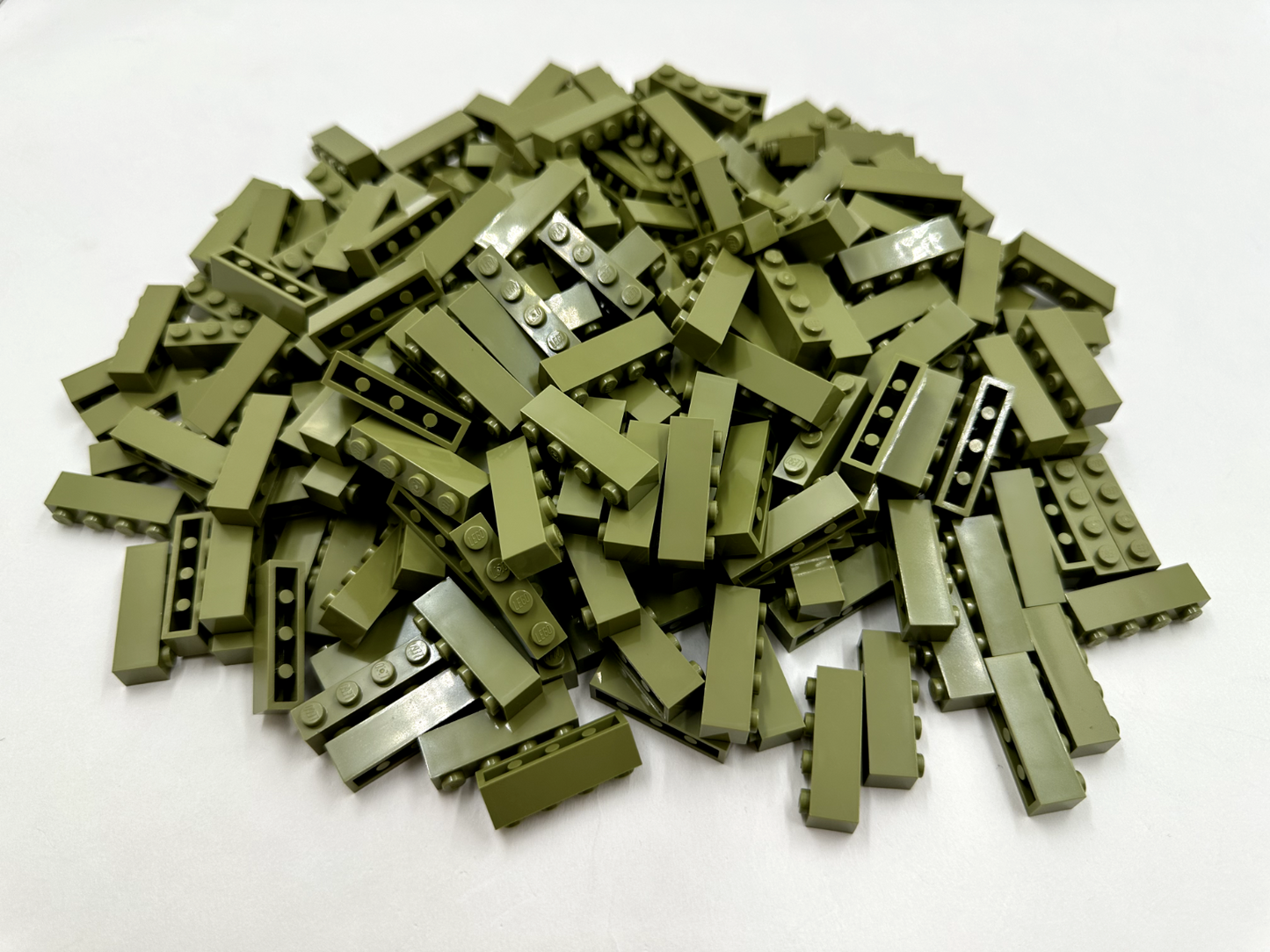 LEGO Pack of 200x New Olive Green Brick 1 x 4 BULK BRICKS