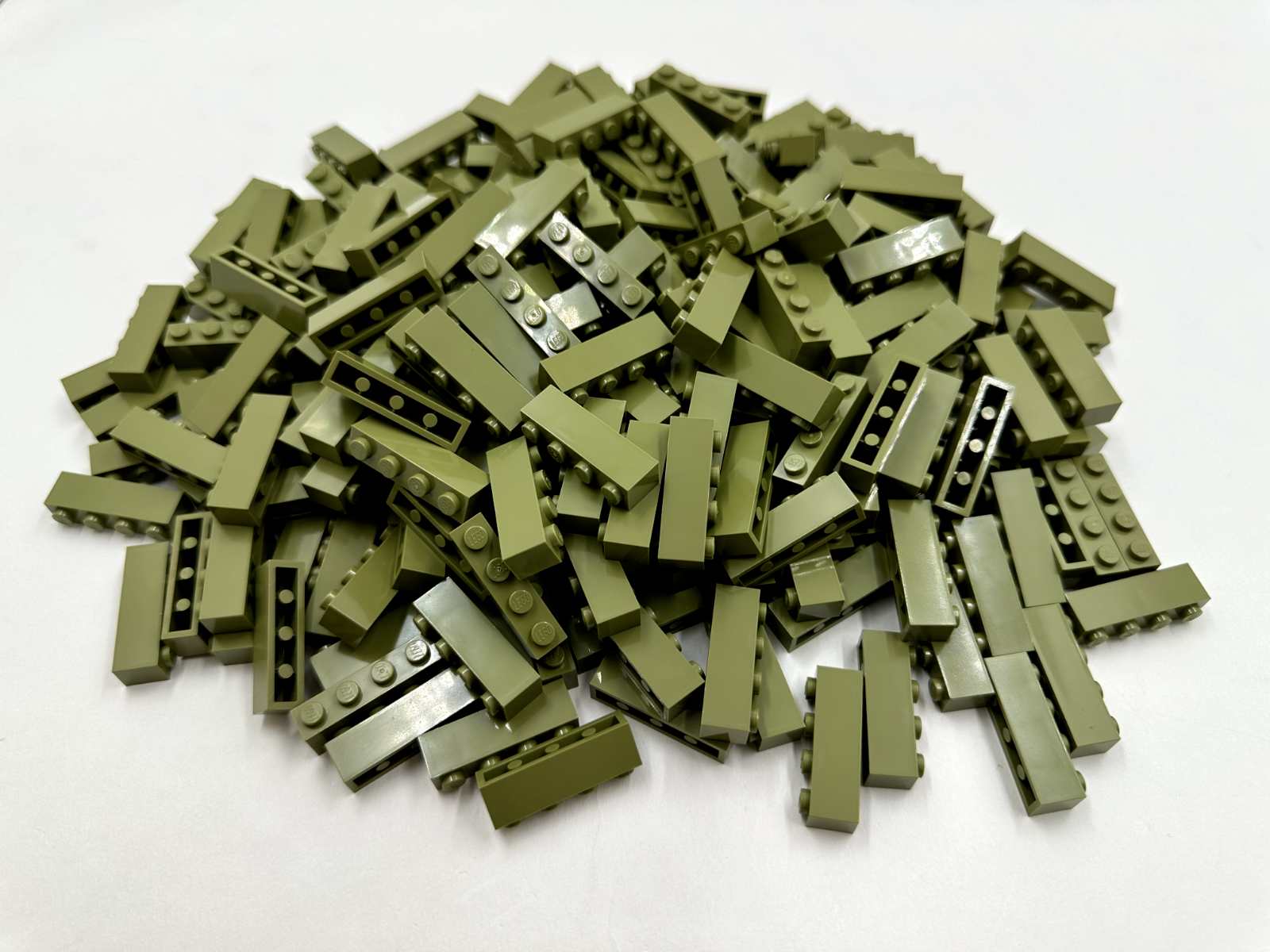 LEGO Pack of 200x New Olive Green Brick 1 x 4 BULK BRICKS