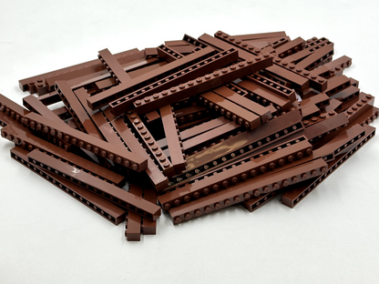 LEGO Pack of 200x New Reddish Brown Brick 1 x 16 BULK BRICKS
