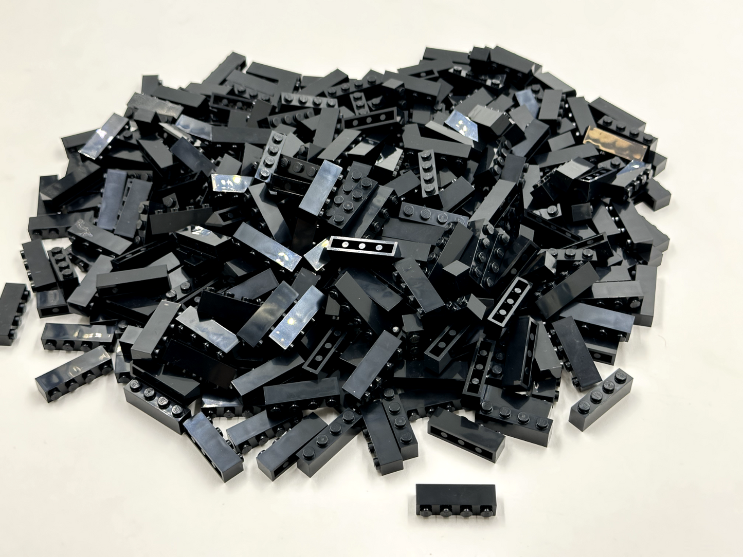LEGO Pack of 100x New Black Brick 1 x 4 BULK BRICKS