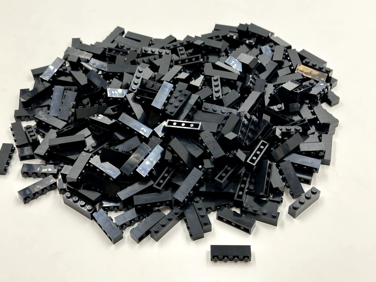 LEGO Pack of 100x New Black Brick 1 x 4 BULK BRICKS