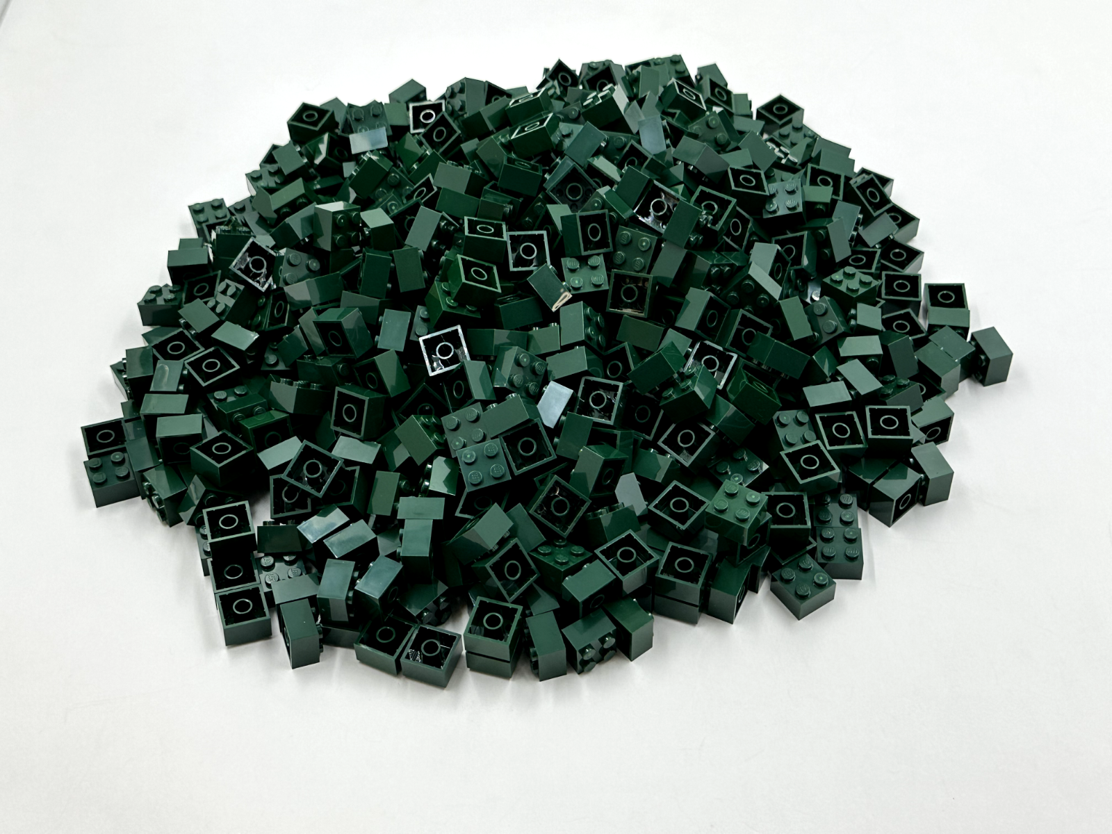 LEGO Pack of 100x New Dark Green Brick 2 x 2  BULK BRICKS