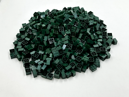 LEGO Pack of 100x New Dark Green Brick 2 x 2  BULK BRICKS