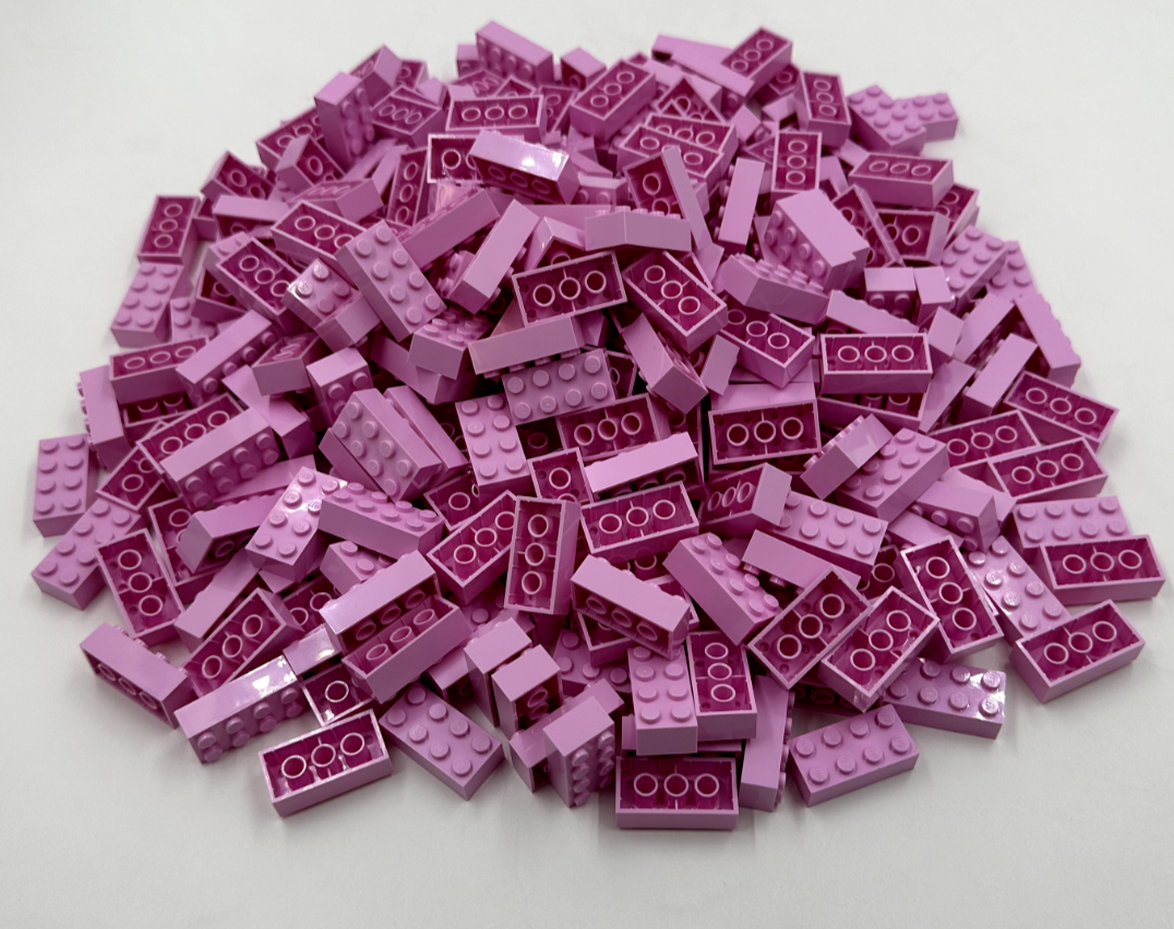LEGO Pack of 100x New Bright Pink Brick 2 x 4  BULK BRICKS